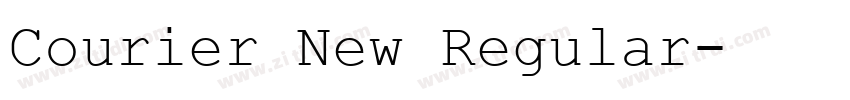 Courier New Regular字体转换
